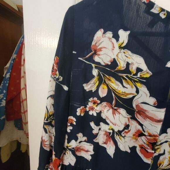 JODIFL NAVY floral flowy tunic dress‎ - Picture 11 of 11